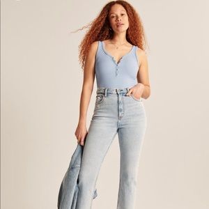 Abercrombie & Fitch Henley Bodysuit Soft A&F Size Small